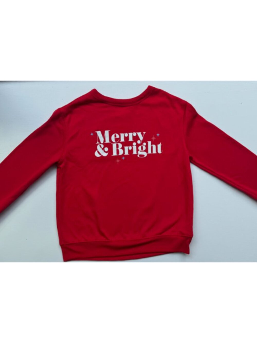 Wondershop Target Kids Merry & Bright Christmas Sweatshirt Red Size M 8